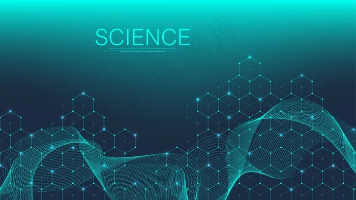 医学、科学、技术、化学的科学分子背景。eps,ai矢量模版下载