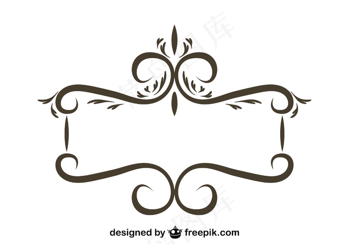 复古花框设计