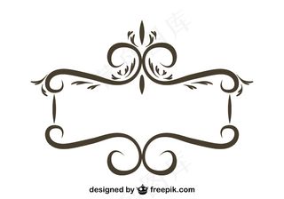 复古花框设计