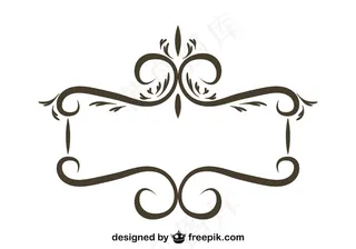 复古花框设计