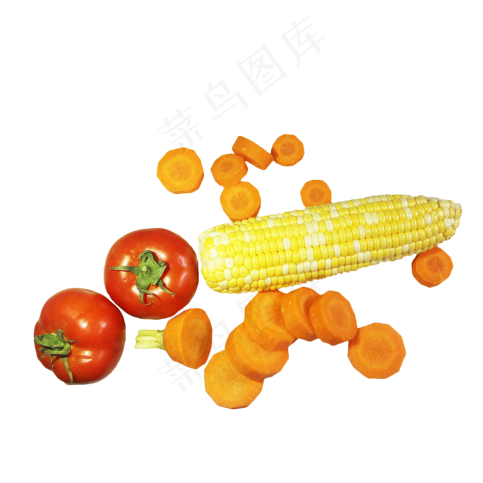 玉米西红柿胡萝卜蔬菜组合