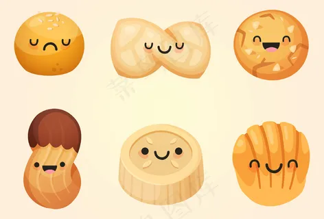 美味的饼干，可爱的