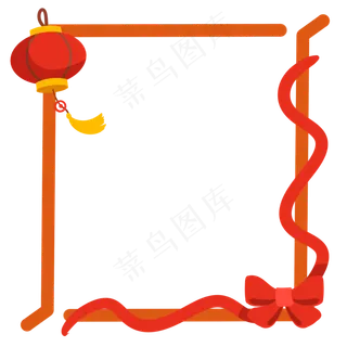 国庆节灯笼边框