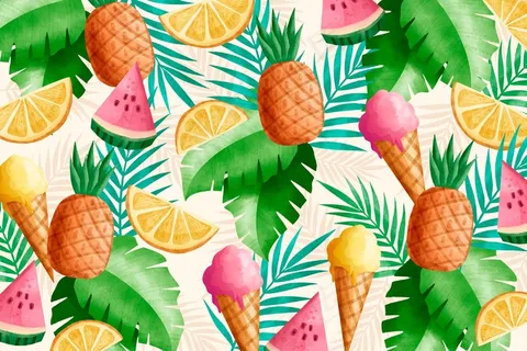 水彩画夏季壁纸 水彩画夏季壁纸