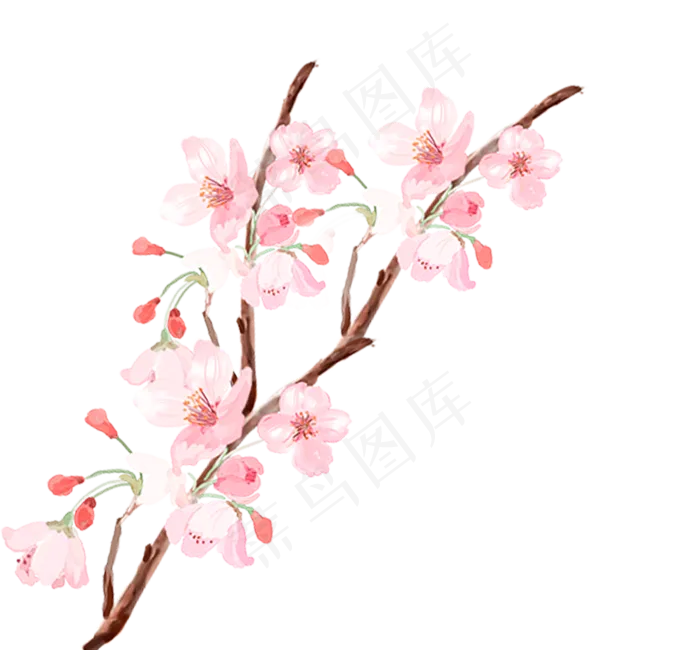 梅花树枝(2000X2000(DPI:300))psd模版下载