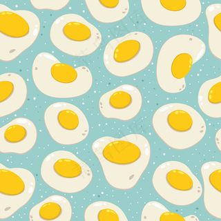 Kawaii鸡蛋无缝图案