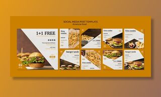 多汁汉堡周社交媒体帖子模板