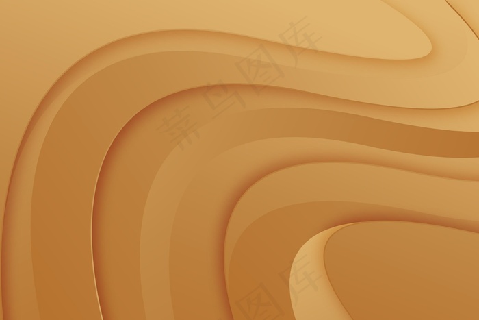 平滑的金色波浪背景