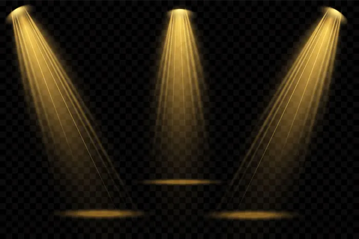 黄色聚光灯。场景。透光效果。eps,ai矢量模版下载