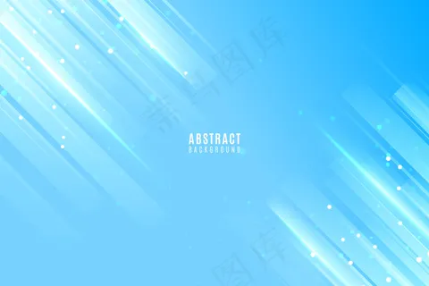 抽象的蓝色背景和灯光线条