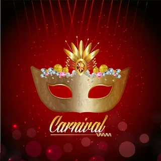 嘉年华金色面具与背景