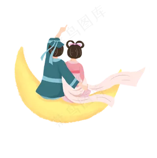 七夕牛郎织女素材
