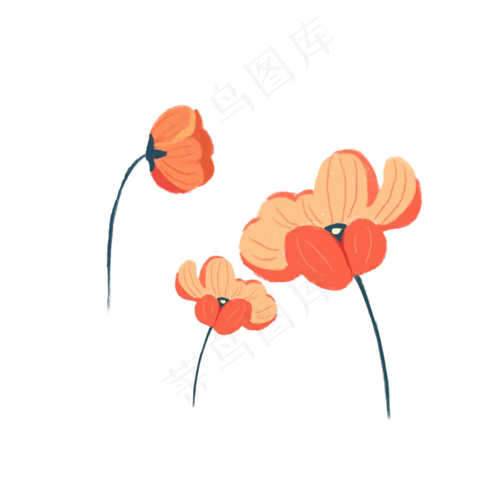 手绘黄色花朵下载(2000X2000(DPI:300))psd模版下载