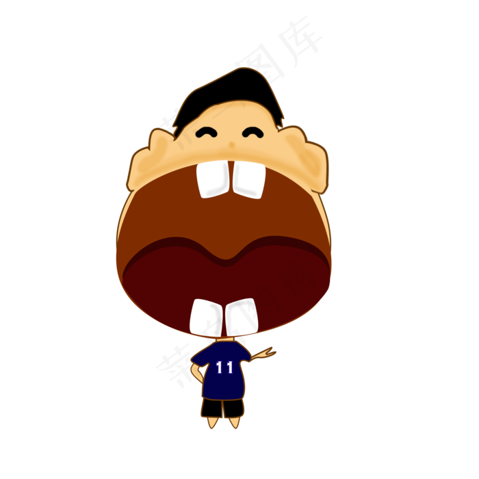 双十一大促销狂欢卡通形象小男孩