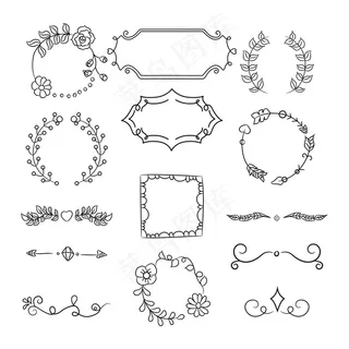 手绘装饰元素集