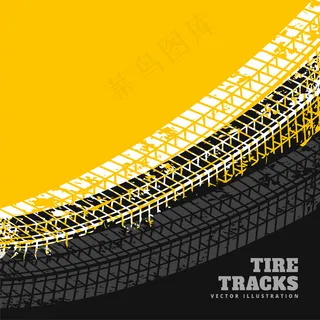Grunge轮胎标记背景设计