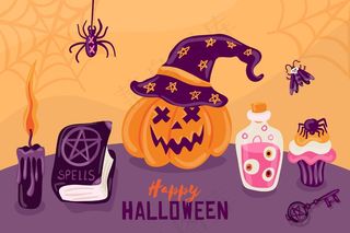 手绘万圣节背景