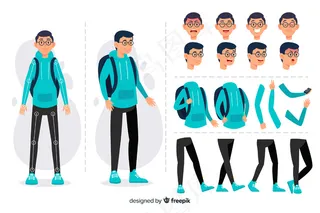 运动设计中的卡通人物