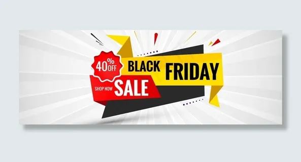 黑色星期五销售标签横幅banner背景