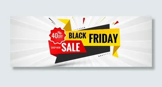 黑色星期五销售标签横幅banner背景
