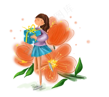 教师节送礼物的学生