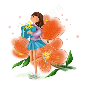 教师节送礼物的学生