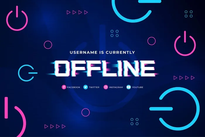 脱机twitch横幅banner模板eps,ai矢量模版下载