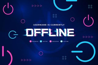 脱机twitch横幅banner模板