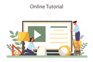 工业设计师在线服务或平台。艺术家创造现代环境对象。在线视频教程。