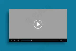 社交媒体现代视频播放器模版设计