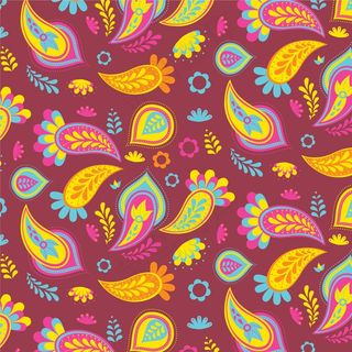 彩色佩斯利图案