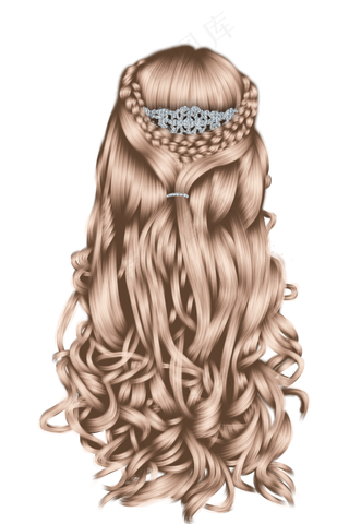 头发、假发、长发 