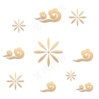 金色中式花纹祥云