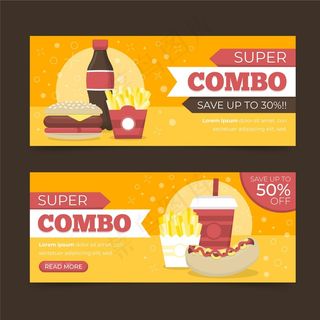 组合优惠-横幅banner概念