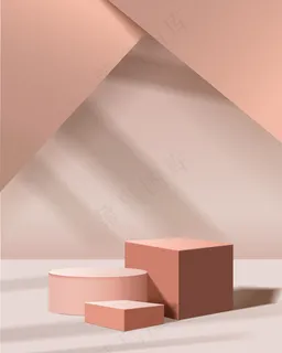 具有几何形式的最小场景。柱面和立方体的讲台有阳光。现场展示化妆品、陈列柜、店面、陈列柜。3d插图。 具有几何形式的最小场景。柱面和立方体的讲台有阳光。现场展示化妆品、陈列柜、店面、陈列柜。3d插图。