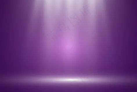白色舞台，聚光灯从上方照射。透明背景上的背景。