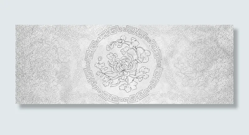 灰色花纹花朵中国风底纹