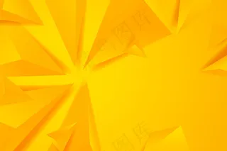 带有黄色单色色调的多边形3d背景