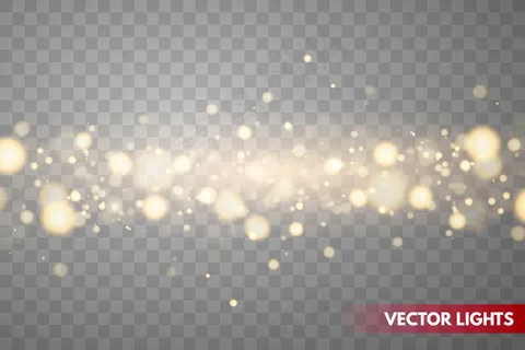 Bokeh灯光矢量背景。神奇的模糊粒子。