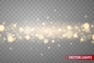 Bokeh灯光矢量背景。神奇的模糊粒子。