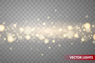 Bokeh灯光矢量背景。神奇的模糊粒子。