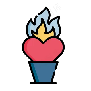 创意七夕情人节爱心花盆