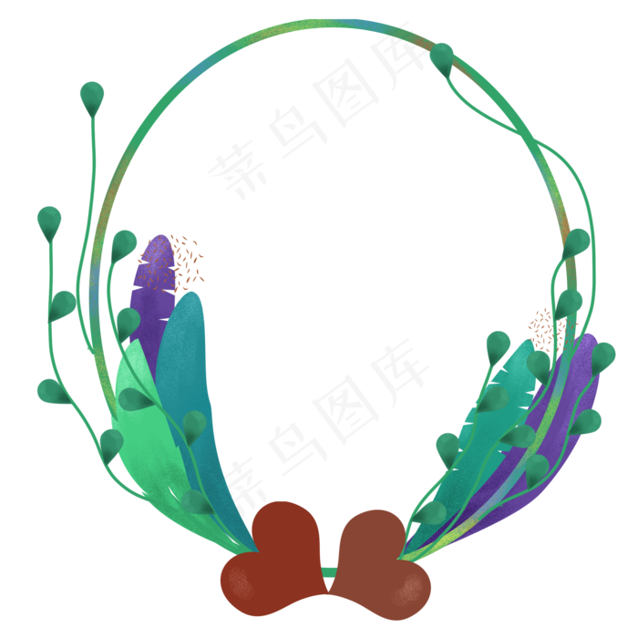 清新森系心形边框