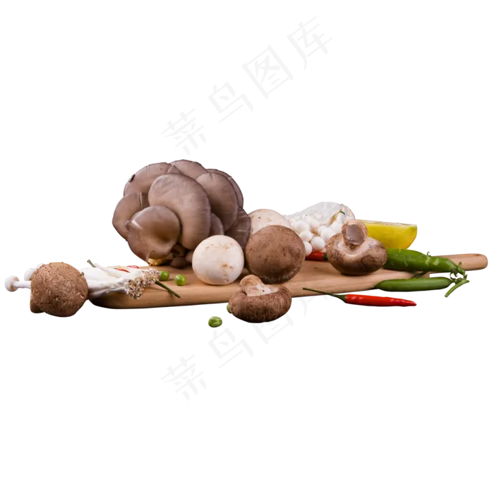 灰色蘑菇蔬菜美食元素(2000X2000(DPI:300))psd模版下载