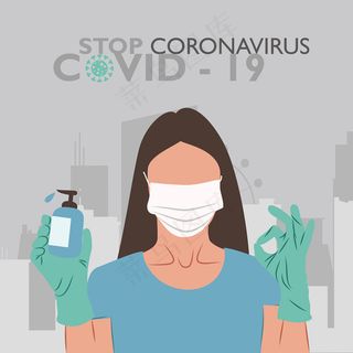 新冠肺炎疫情预防矢量图标