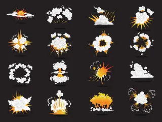 一组爆炸性的吊杆效应。