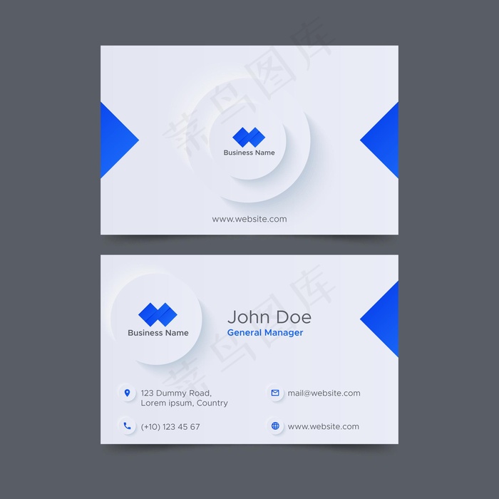 Neumorph名片模板