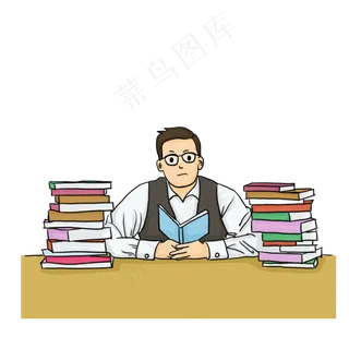 教师节戴眼镜的男老师辛勤讲课插