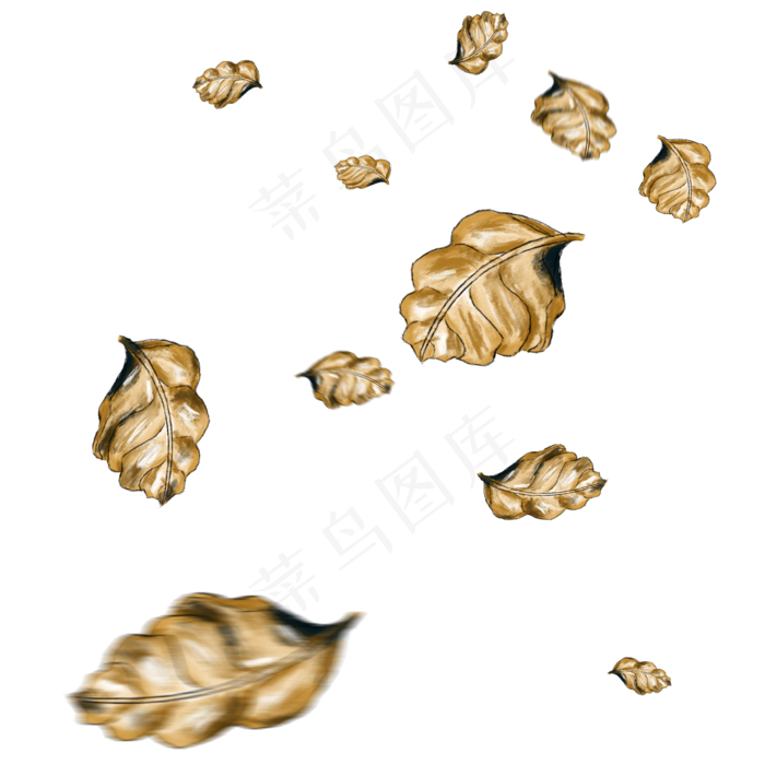 飘落秋天树叶(2000X2000(DPI:300))psd模版下载