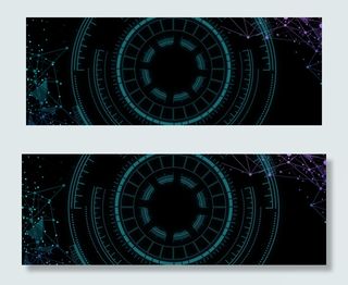 新款剃须刀促销科技蓝色banner